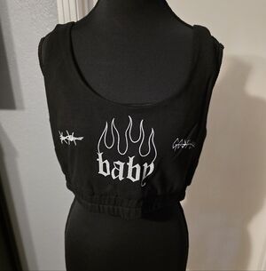 Born Dead Black And White Sports Bra Size L